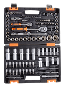 Набор инструментов, 1/2", 1/4", CrV, в кейсе 108 предметов Вихрь 21166 | Orenten.ru