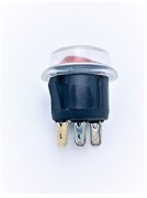KN028 Выключатель (кнопка) круглый одноклавишный 3-х контакт.6А250V KN028 / SpT066216 / SpT066050 / Код: 1336 | Orenten.ru