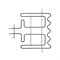 ТЭН духовки 2450W, L378х364мм 400011225944 / Код: 4399
